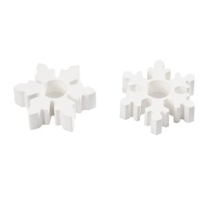 Silikongießform Kerzenhalter Schneeflocke, ca. 6,5 cm