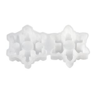 Silikongießform Kerzenhalter Schneeflocke, ca. 6,5 cm
