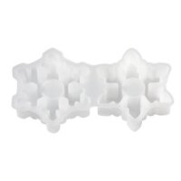 Silikongießform Kerzenhalter Schneeflocke, ca. 6,5 cm