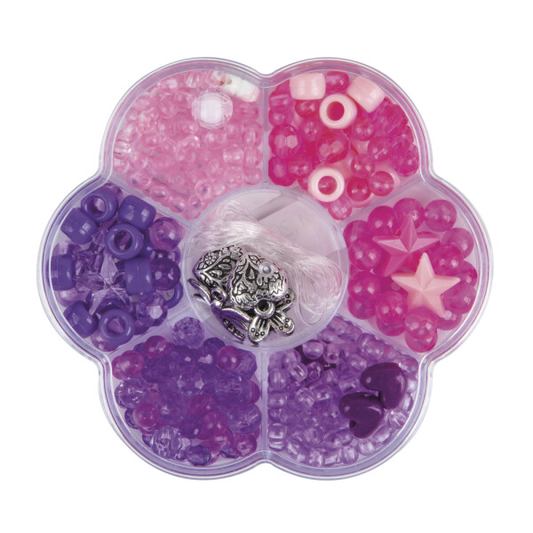 Perlen Bastel Dose Shiny, 10,7cm ø, versch. Farben+Größen, in Blüten Box