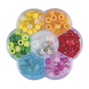 Perlen Bastel Dose Rainbow, 10,7cm ø, versch....