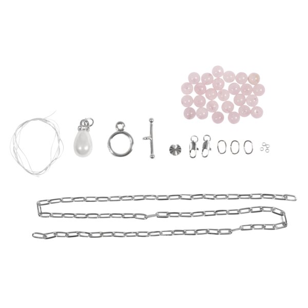 BP Kette Click&Match, 2in1: Kette+Armband, mit Halbedelsteinen, silber