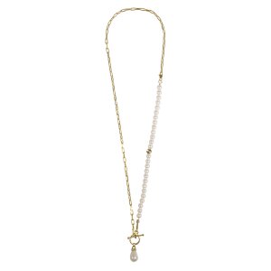 BP Kette Click&amp;Match, 2in1: Kette+Armband, mit Glasperlen, gold