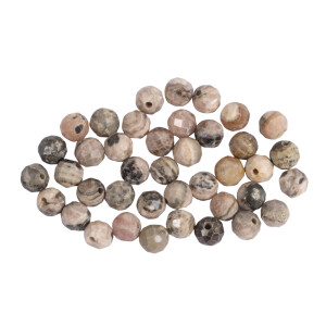 Halbedelsteinperlen Rhodonite facettiert, ø 4mm,...