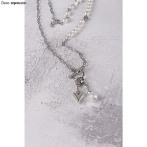 Metall Charms Herz + Doppelherz