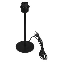 Metall Tischlampenfuß mit Schraubring, 32cm, mit Schalter, für E27, Box 1Stück, schwarz