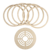 Holz Ringe Set f. Lampen, FSC Mix Credit, 17cm ø, sortiert, SB-Btl. 1Set, natur