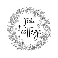 Stempel Frohe Festtage, 7x7cm