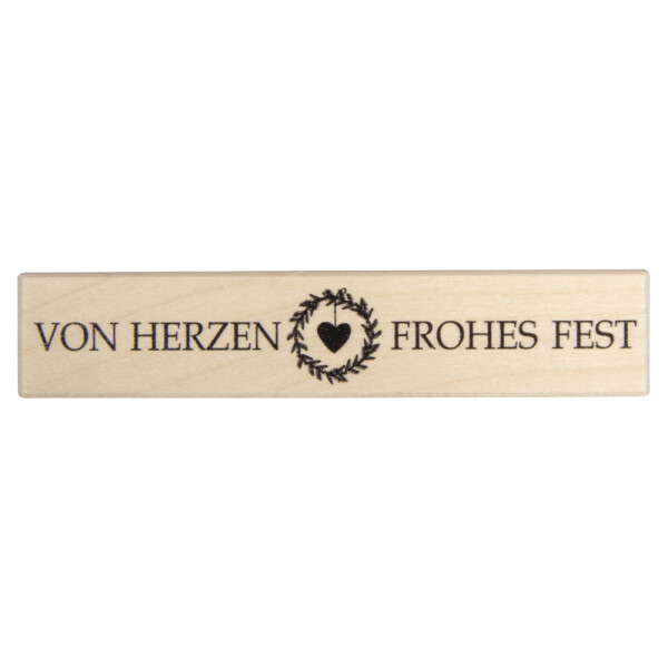 Stempel Von Herzen frohes Fest, 2x10cm