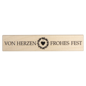 Stempel Von Herzen frohes Fest, 2x10cm