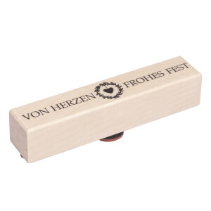 Stempel Von Herzen frohes Fest, 2x10cm