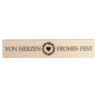 Stempel Von Herzen frohes Fest, 2x10cm