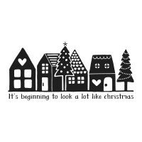 Stempel Little town, 4x8cm