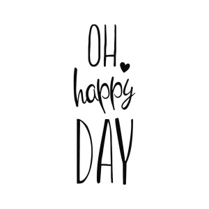 Stempel Oh happy day, 3x7cm