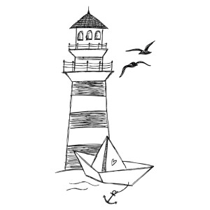 Stempel Leuchtturm, 5x9cm