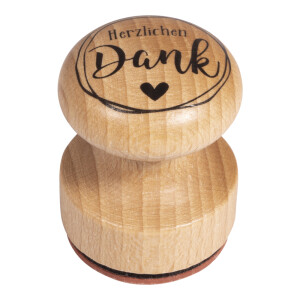 Stempel Herzlichen Dank, 3cm &oslash;