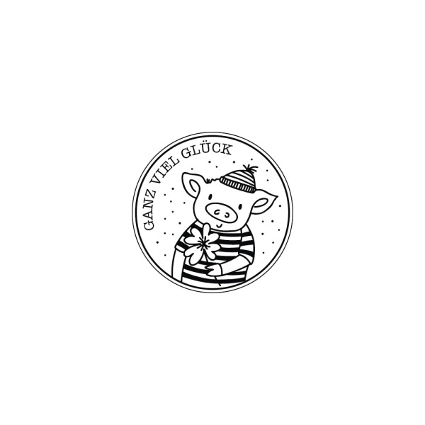 Stempel Schweinchen, 3cm ø