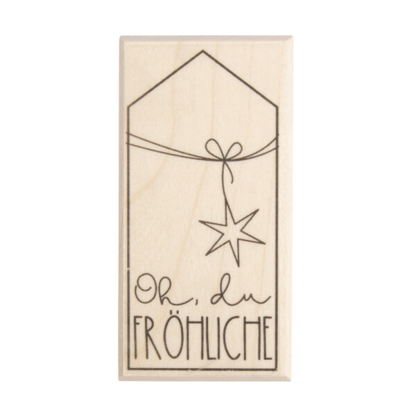 Stempel Oh du fröhliche, 4x8cm