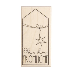 Stempel Oh du fröhliche, 4x8cm