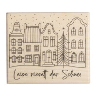 Stempel Leise rieselt der Schnee, 6x7cm