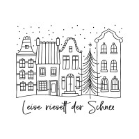 Stempel Leise rieselt der Schnee, 6x7cm