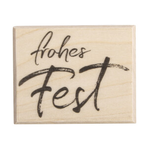 Stempel frohes Fest, 4x5cm