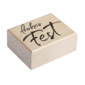 Stempel frohes Fest, 4x5cm