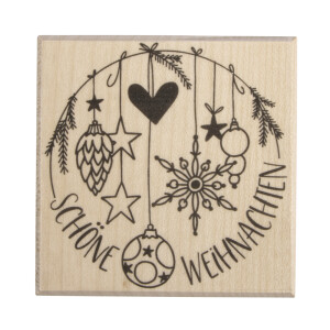 Stempel Schöne Weihnachten, 7x7cm