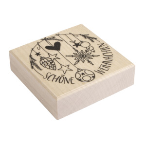 Stempel Sch&ouml;ne Weihnachten, 7x7cm