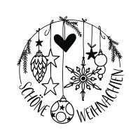 Stempel Schöne Weihnachten, 7x7cm