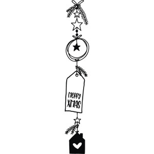 Stempel Merry Xmas, 2x10cm