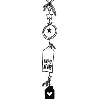Stempel Merry Xmas, 2x10cm