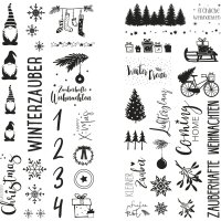 Transferfolie Winter + Christmas, verschiedene Designs, SB-Btl. 2Bogen