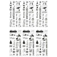 Transferfolie Winter + Christmas, verschiedene Designs, SB-Btl. 2Bogen