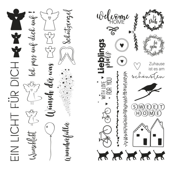 Transferfolie Home + Schutzengel, verschiedene Designs, SB-Btl. 2Bogen