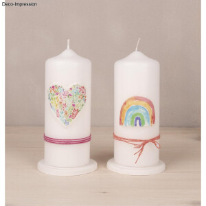 Wachsmotiv Florales Herz, 5,5cm &oslash;, SB-Btl. 1St&uuml;ck, bunt