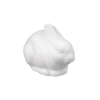 Styropor-Hase, sitzend, 14x8 cm