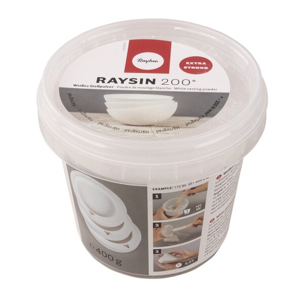 Gießpulver Raysin 200, Eimer 400g, weiß