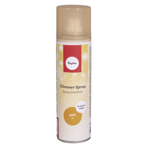 Glimmerspray, plastikfrei, auf Wasserbasis, Dose 150ml, gold