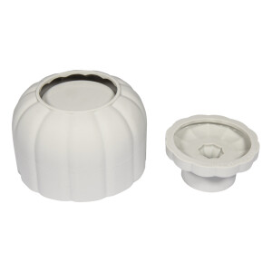 Silikon Gie&szlig;form 3D K&uuml;rbis, 10cm &oslash;, mit Deckel, H&ouml;he 8,5cm, SB-Box 1St&uuml;ck