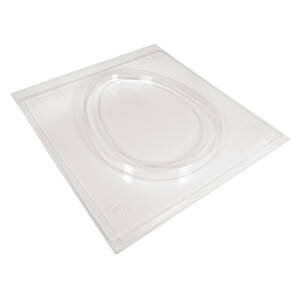 PET Gießform Dekoplatte Eiform, Motiv: 19,8x25cm /...