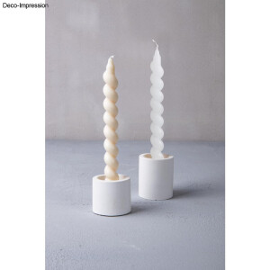 Silikon Gie&szlig;form Stabkerze, gedreht, &oslash;2cm / H&ouml;he 19,5cm, SB-Btl. 1St&uuml;ck