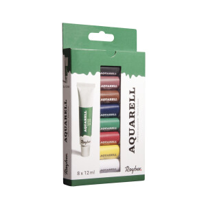 Künstler-Set Aquarellfarben, 8 Farben x 12ml, Set 96ml