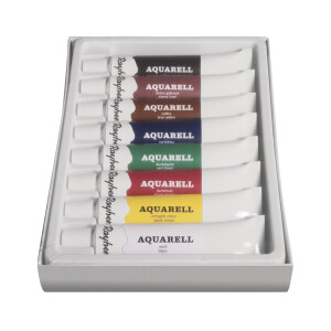 Künstler-Set Aquarellfarben, 8 Farben x 12ml, Set 96ml