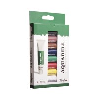 Künstler-Set Aquarellfarben, 8 Farben x 12ml, Set 96ml