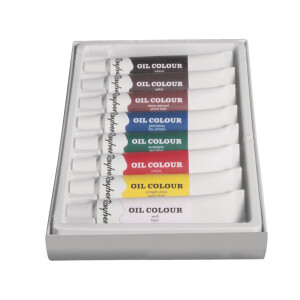 Künstler-Set Ölfarben, 8 Farben x 12ml, Set 96ml