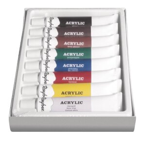 Künstler-Set Acrylfarben, 8 Farben x 12ml, Set 96ml