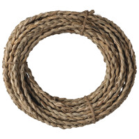 Schilfgras Band, 3fach geflochten, 10m, 1cm breit, natur, Bündel 1Stück