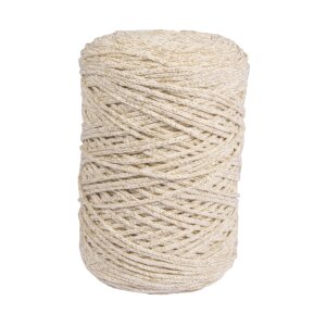 Braidy Recycling Garn m.Goldfaden, 2mm ø
