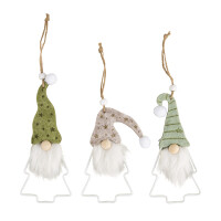 BP Metall Tannenbaum Wichtel, 13,2-18cm, 3 Designs, SB-Btl. 3Stück
